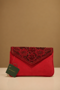 Pink Floral Embroidered Designer Purse for Women