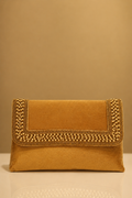 Beige Pearl Embellished Designer Purse for Women